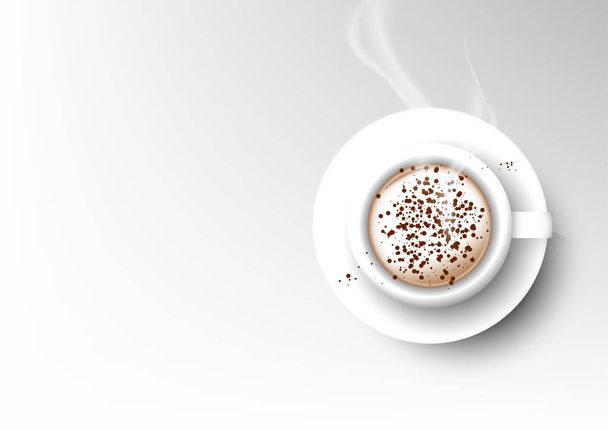 Vector isolated cup of coffee collection design, cappuccino - Vector, Image