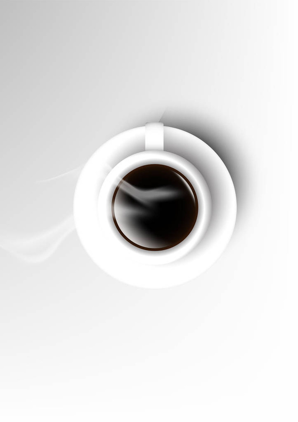 Wektor na białym tle filiżankę kawy kolekcji projektu, americano - Wektor, obraz