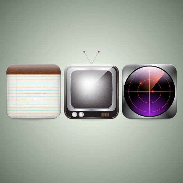 Multi-media Icons Vector Set - Διάνυσμα, εικόνα
