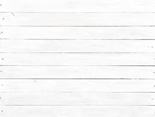 Wooden background with natural bright wood pattern, White wooden wall. - Photo, Image