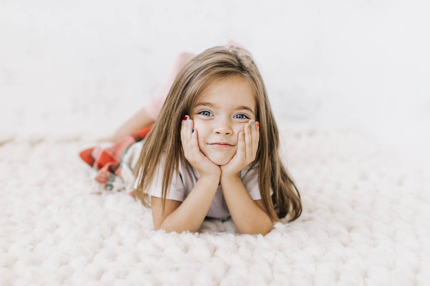 portrait of a beautiful little girl. - Photo, Image