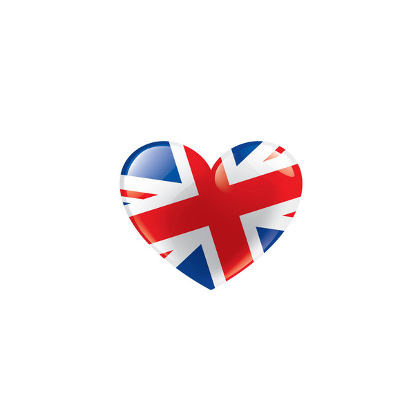 Birleşik Krallık bayrağı, beyaz arkaplanda vektör illüstrasyonu - Vektör, Görsel