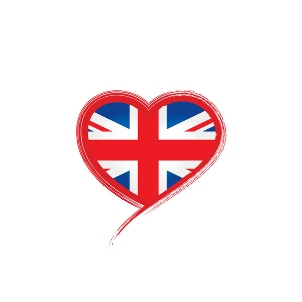 Verenigd Koninkrijk vlag, vector illustratie op een witte achtergrond - Vector, afbeelding
