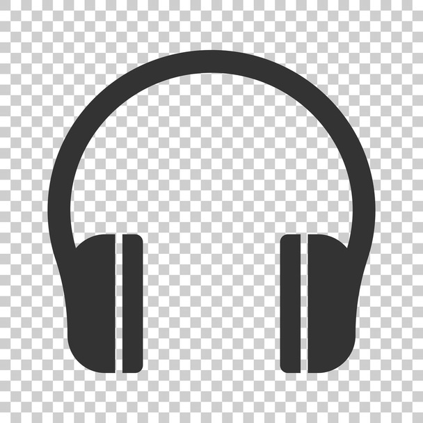 Kopfhörer-Headset-Symbol im flachen Stil. Kopfhörer Vektor Illustration auf isoliertem Hintergrund. Audio-Gadget-Geschäftskonzept. - Vektor, Bild