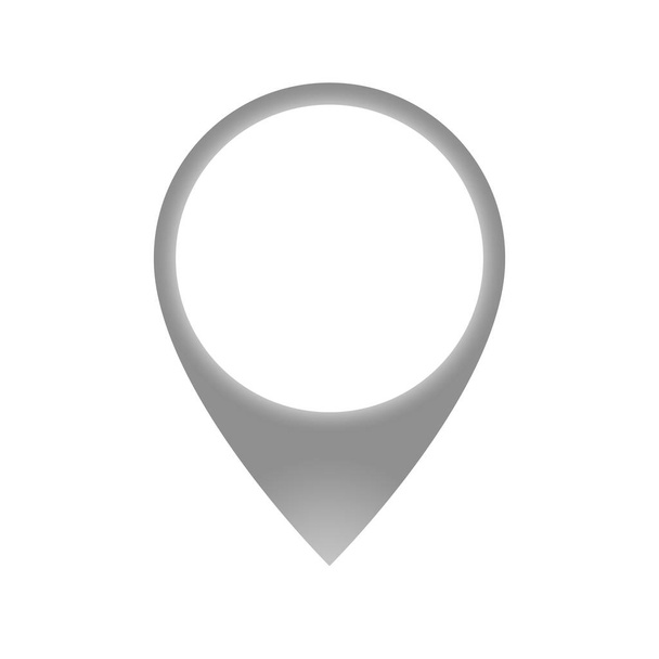 Icono de mapa abstracto gris sobre fondo blanco. Diseño de icono de punto de mapa. Ilustración vectorial
. - Vector, imagen