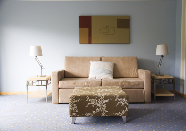 bézs színű nappali - Fotó, kép