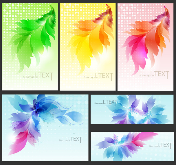 set of templates for business cards. - Vector, afbeelding