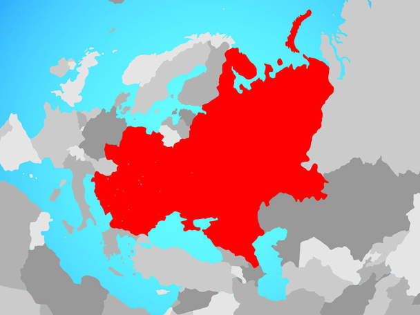 Europa del Este en el mundo político azul. Ilustración 3D
. - Foto, imagen
