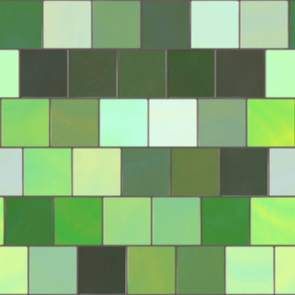 Square green tiles. Seamless background. - Φωτογραφία, εικόνα