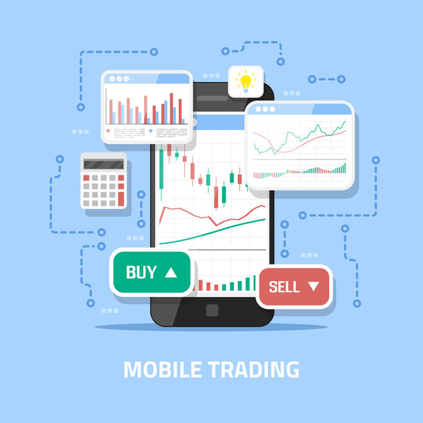 Мобильная торговля
 - Вектор,изображение