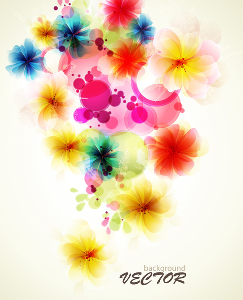 Abstract background with flower - ベクター画像