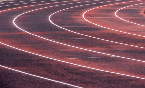Running track for athletics and competition in prepare maintenance - Foto, Imagem