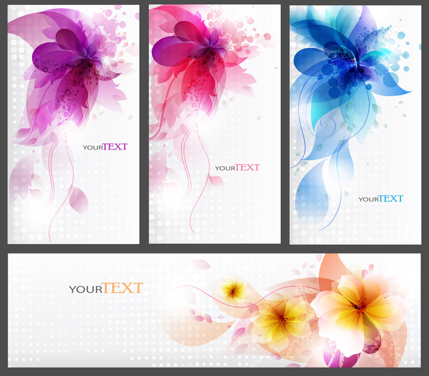 Set of design elements . set of templates for business cards. - Διάνυσμα, εικόνα