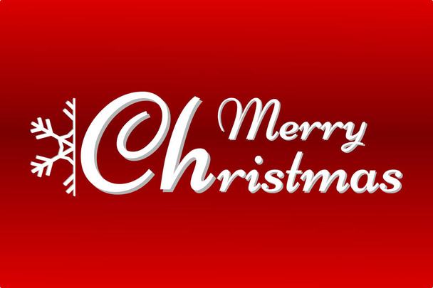 Рождественская открытка на красном фоне. Снежинка и слова Счастливых праздников
 - Вектор,изображение