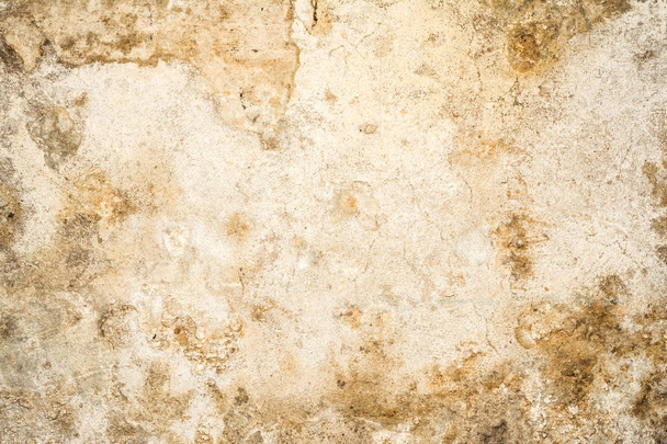 dark grunge texture of old cracked concrete wall, destroyed plaster layer of antique surface, historical architecture abstraction background - Photo, image