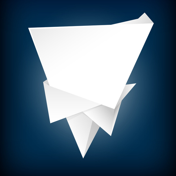 Origami abstrato discurso bolha vetor fundo - Vetor, Imagem