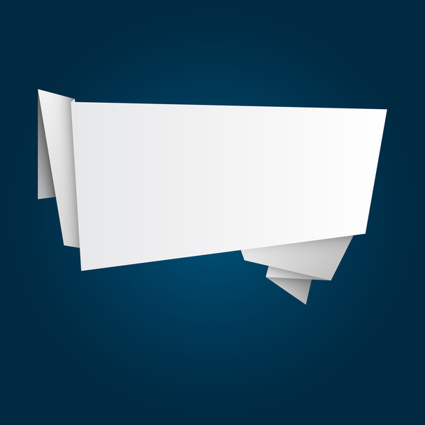 Abstract origami speech bubble vector background - Vector, Image
