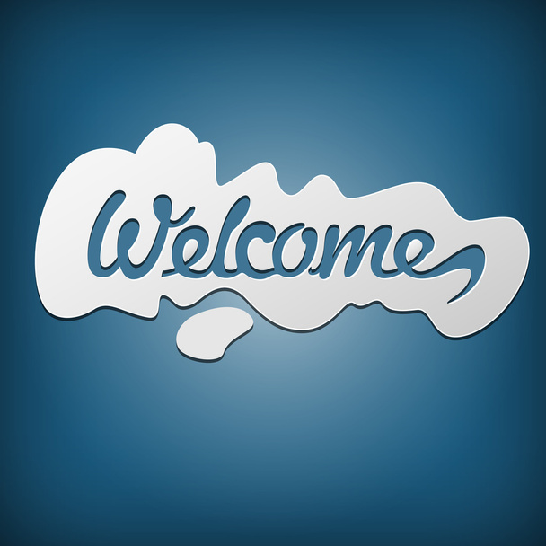 Lettering Welcome,  vector illustration   - Vector, Image