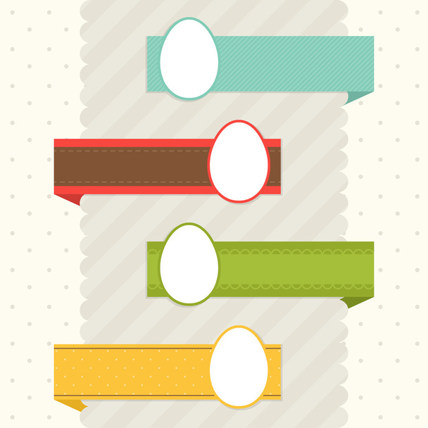 Set of easter ribbons - Vector, Image