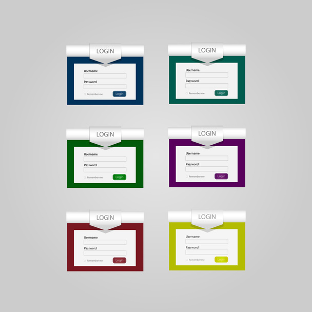 Set of vector login forms - Vector, Image