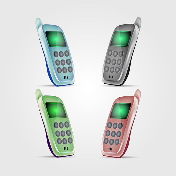 Set of vector cell phones - Vector, Image