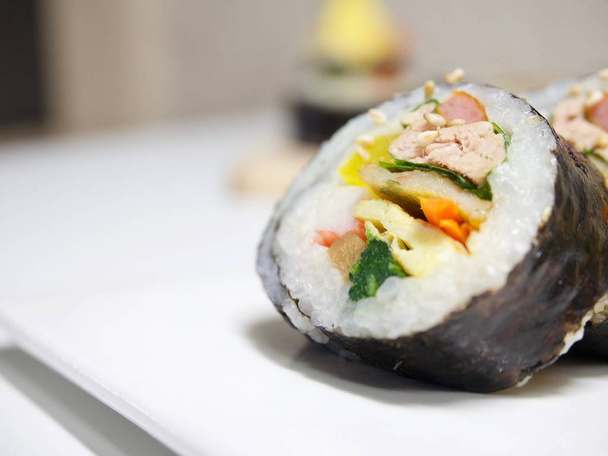 Korean food tuna kimbap - Photo, Image