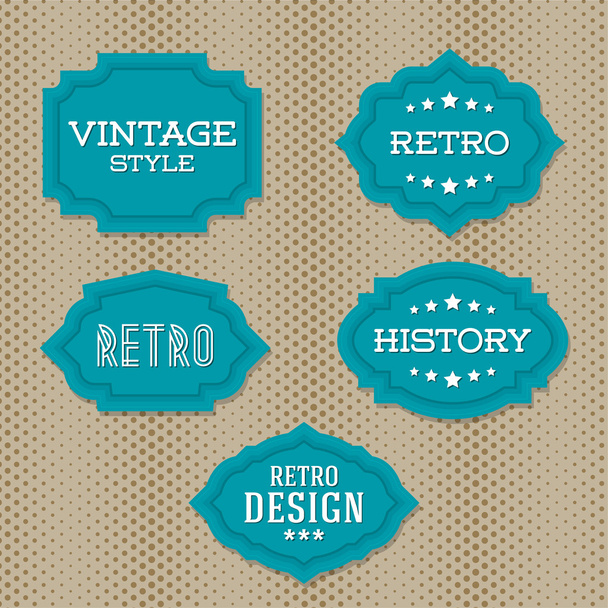 Vintage retro labels,  vector illustration   - Vector, Image