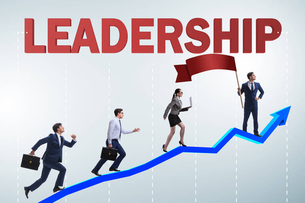 Έννοια της ηγεσίας με πολλές υποθέσεις και καταστάσεις - Φωτογραφία, εικόνα