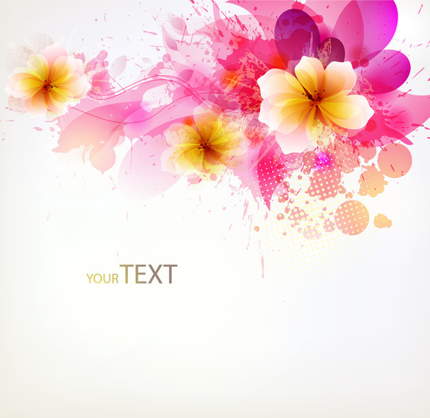 Modern Design template with floral design elements . - Vector, Image