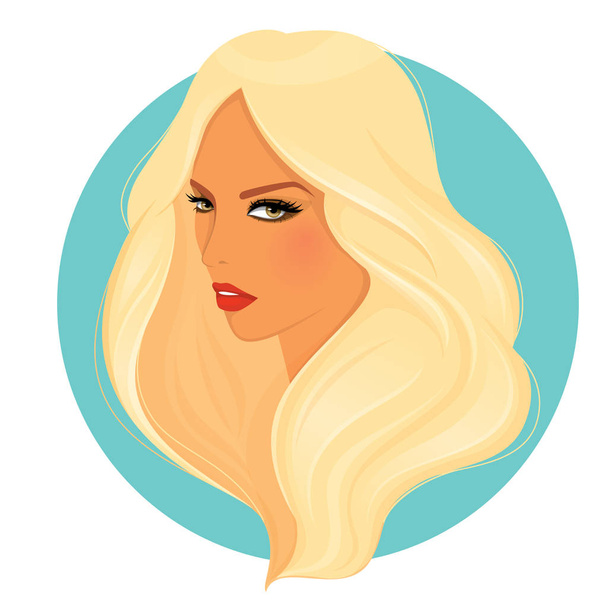 Vector illustration of Beautiful and young woman - Vektör, Görsel
