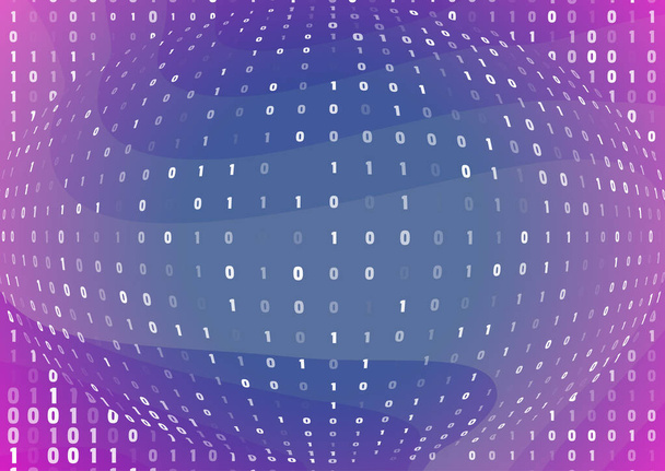 binärer Computer-Code Hintergrund oder Gradient 01 Zahlen Muster. Daten- und Technologietextur. Matrix-Vorlage für Cyber-Design - Vektor, Bild