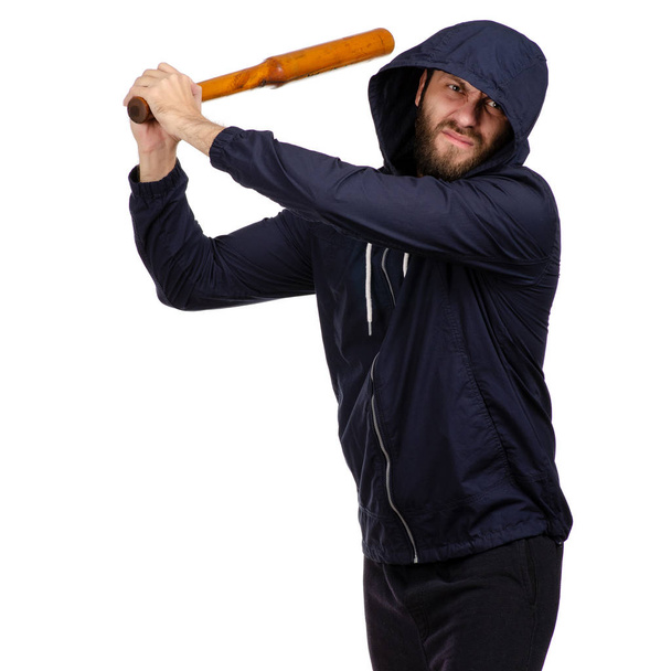 A man with a bat - Foto, Imagen
