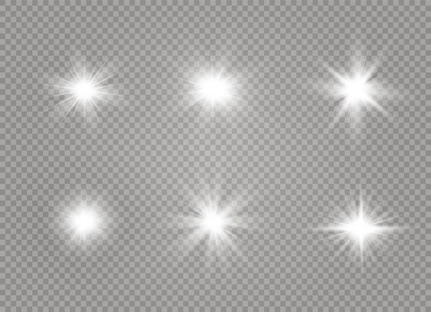Wit gloeiend licht - Vector, afbeelding