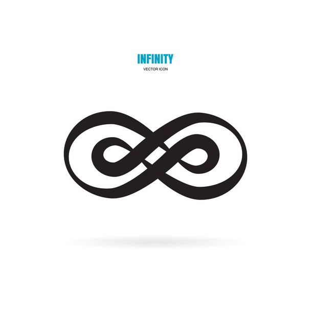 Fekete kefe-stroke infinity, moebius vektor szimbólum, embléma vagy korlátlan jel elszigetelt fehér background. Kreatív örökkévalóság, vagy végtelen végtelen ikon - Vektor, kép