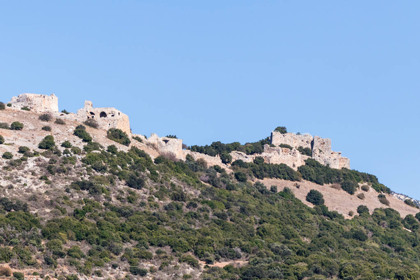 Remains of the Nimrod Fortress located in the Upper Galilee in northern Israel on the border with Lebanon. - Photo, image