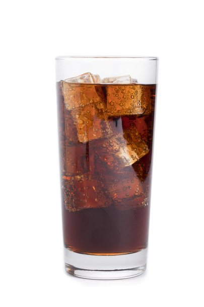 kieliszek z cola z lodem - Zdjęcie, obraz