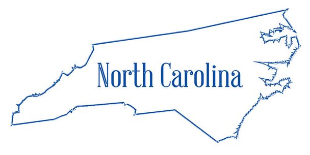 контур карту штату Північна Кароліна - Фото, зображення
