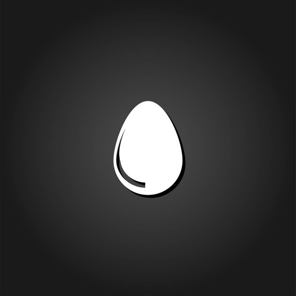 Egg icon flat - Вектор,изображение