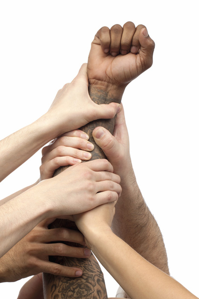 a csoport üzleti emelő a kezét - Fotó, kép