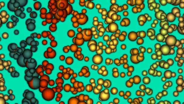Vídeo clip de fondo animado por computadora de color de transición abstracto con bolas de color cambiables
 - Imágenes, Vídeo