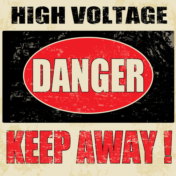 Danger High Voltage - Vector, Image