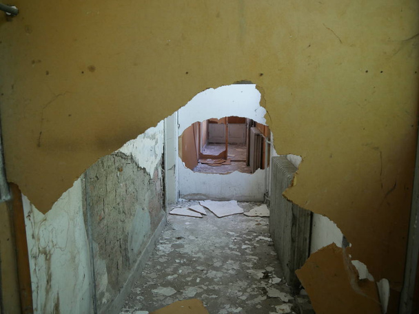Enter Into Abandon Demolished House - Photo, Image