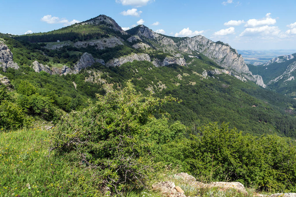 Amazing Landscape of Balkan Mountains with Vratsata pass,  town of Vratsa and Village of Zgorigrad, Bulgaria - Фото, изображение