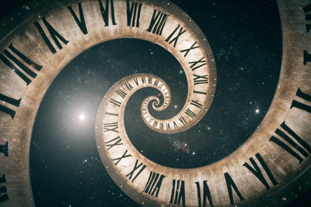 Spirale girevole di orologio da numeri astratti 3d illustrazione
 - Foto, immagini