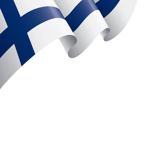 フィンランドの国旗は、白の背景にベクトル画像 - ベクター画像