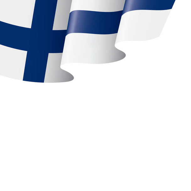 Finnland-Flagge, Vektorabbildung auf weißem Hintergrund - Vektor, Bild