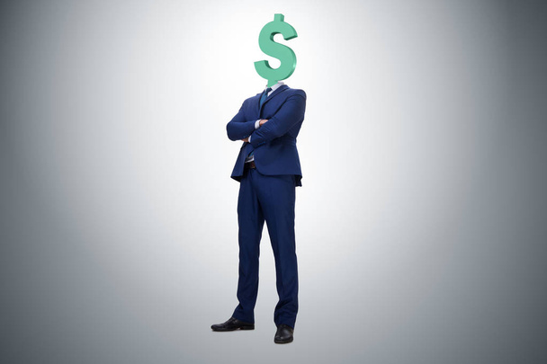Businessman with dollar sign instead of head - Foto, immagini