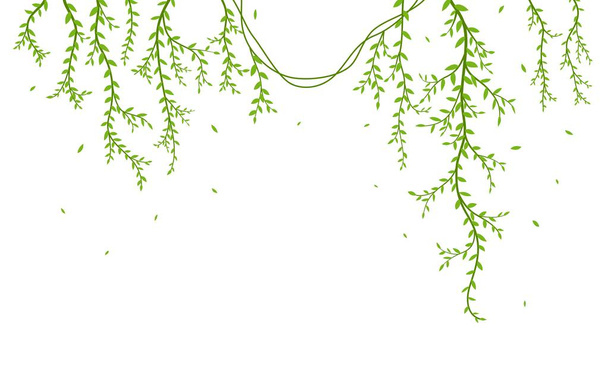 Векторна ілюстрація гілки красивого дерева з фоном силуету птахів для наклеювання шпалер
 - Вектор, зображення