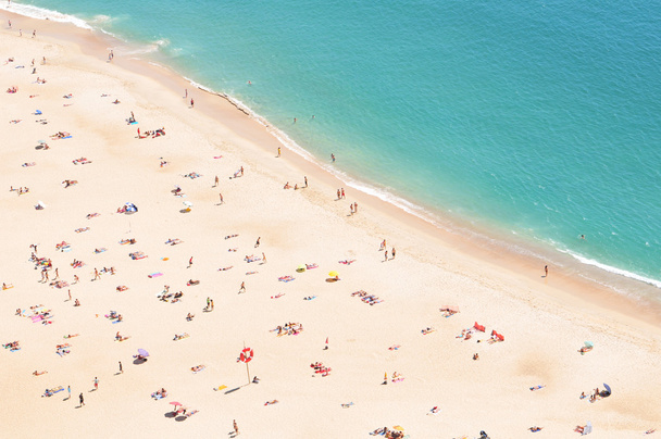 Pláž Portugalsko na Nazere - Fotografie, Obrázek