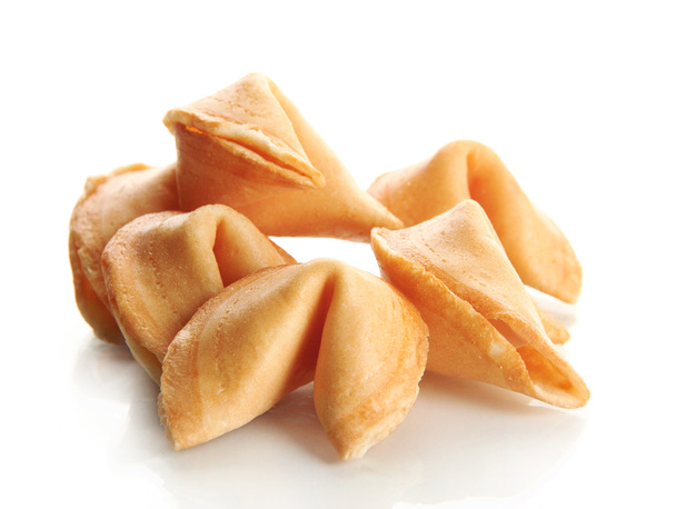 Fortune cookies, isolated on white - Фото, зображення